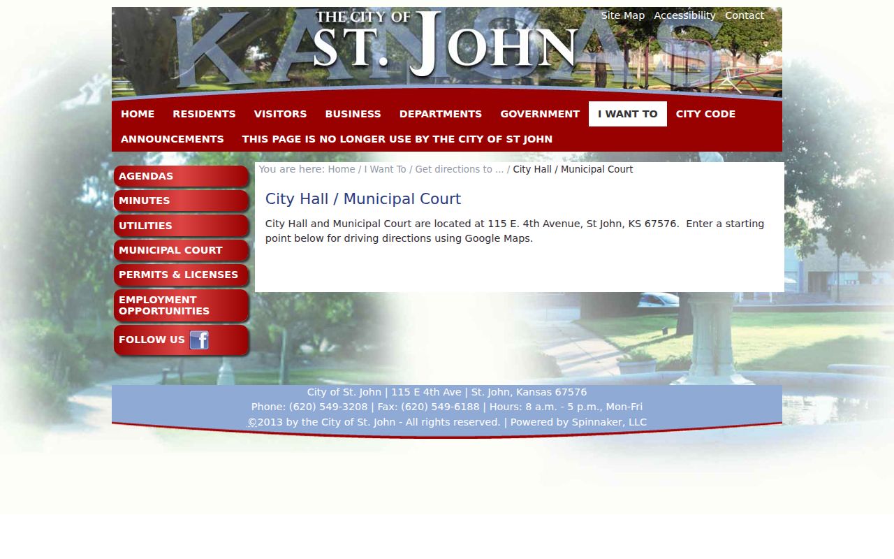 St. John court records at City Hall Municipal Court