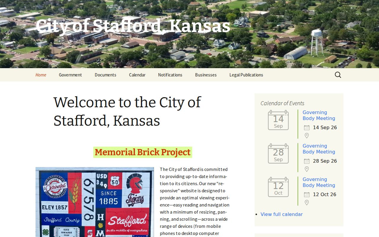 Stafford County court schedule and Stafford municipal calendar source