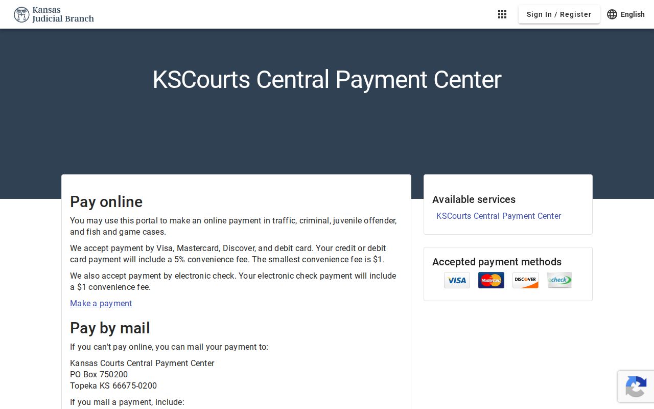 Stafford County criminal docket Kansas Central Payment Center access