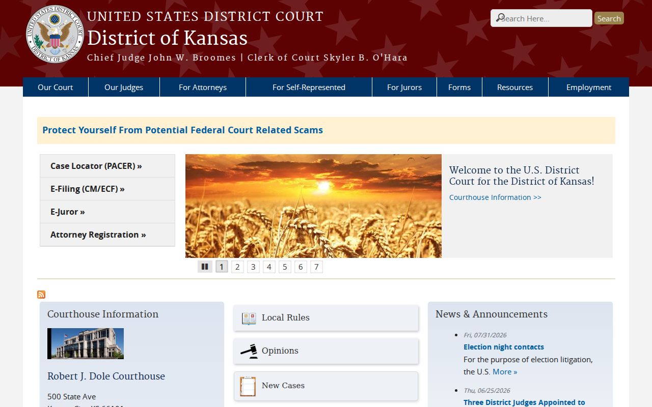 Stafford County criminal docket federal court distinction